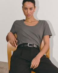 The Air Scoop-Neck Tee | Graphite