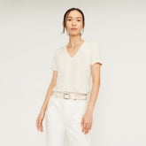 The Organic Cotton V-Neck | Heathered Oat