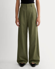 The Draper Pleated Pant in Buttersmooth | Kalamata | 32" Inseam