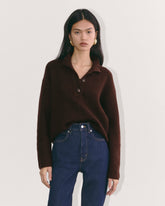 The Cocoon Henley in Wool Cashmere | Americano