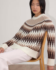 The Fair Isle Crew | Bone / Brown Fair Isle