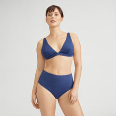 The ReNew Plunge Triangle Top | Navy