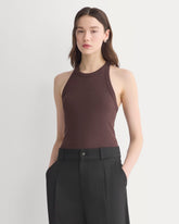 Luxe Rib Racerback Tank | Coffee Bean