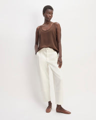 The Scoop Tank in Washable Silk | Cocoa