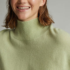 The Cashmere Oversized Turtleneck | Seafoam Green