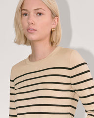 The Crew in Cotton Cashmere | Powder / Black