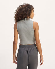 The Ribbed Mockneck Tank | Mid Heather Grey