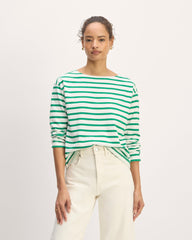 The Mariner Tee | Bone / Grass Green
