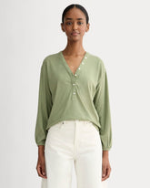 The Air V-Neck Henley | Sagebrush
