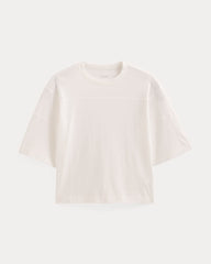 Oversized Varsity Tee in Essential Cotton | White