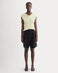 The Draped Top in Butterknit | Light Yellow