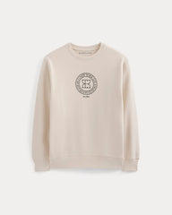Badge Logo Crewneck Sweatshirt | Natural