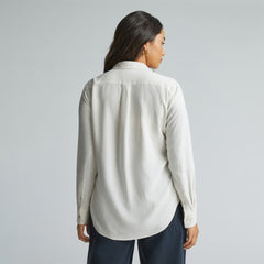 The Washable Silk Relaxed Shirt | Bone
