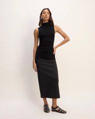 The Viscose Mock Neck Top | Black
