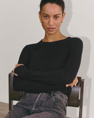 The Crew in Cotton Cashmere | Black