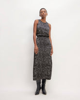 The Hammered Satin Slip Skirt | Black Moonsplatter