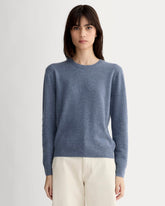 The Classic Crew in Cashmere | Denim Blue