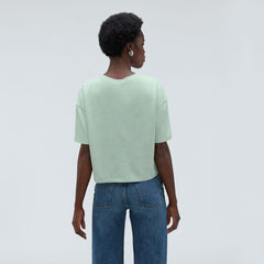 The Vintage Henley Hemp Tee | White Sage