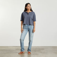 The Vintage Henley Hemp Tee | Atlantic