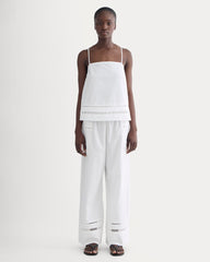 The Lace Trim Tank | White