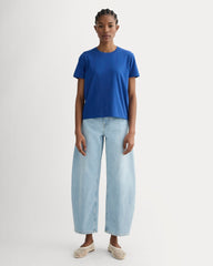 The Box-Cut Tee in Essential Cotton | Bright Cobalt | No Pocket