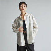 The Oversized Poplin Shirt | Black / Canvas Tan