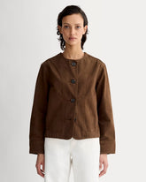 The Denim Barrel Jacket | Cocoa