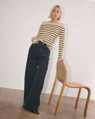 The Crew in Cotton Cashmere | Powder / Black