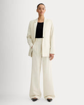 The Draper Pleated Pant in Buttersmooth | Heathered Oat | 32" Inseam