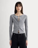 The Selfie Cardigan | Mid Heather Grey