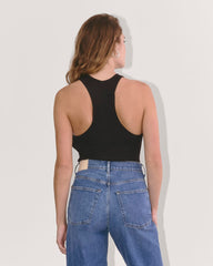 The Luxe Rib Racerback Tank | Black