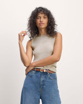The Tank in Ultrasoft Merino | Heather Oatmeal