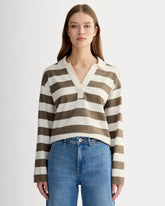 The Mariner Rugby Top | Deep Taupe / Bone