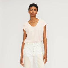 The Hemp Scoop-Neck Muscle Tee | Petal Pink