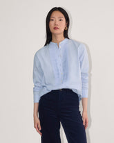 The Tuxedo Shirt in Silky Cotton | Light Blue