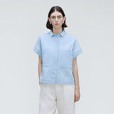 The Short-Sleeve Box Shirt | Icy Blue
