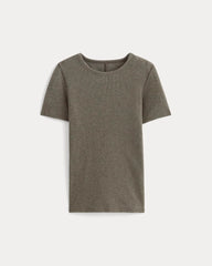 The Luxe Rib Crew | Heathered Fatigue