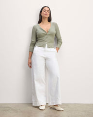 The Cozy Rib Cardigan | Sage Green