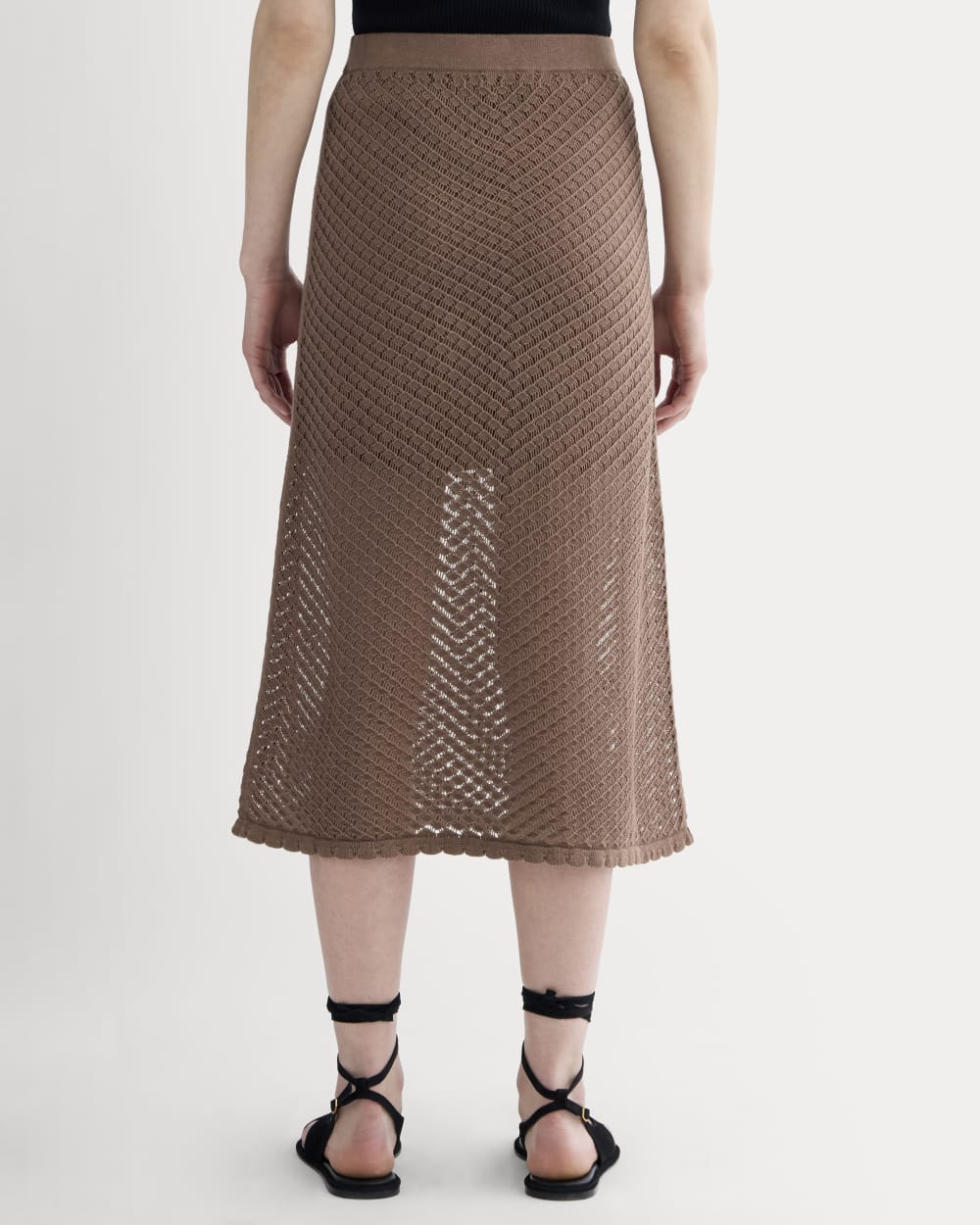 The Lace Knit Skirt | Mocha