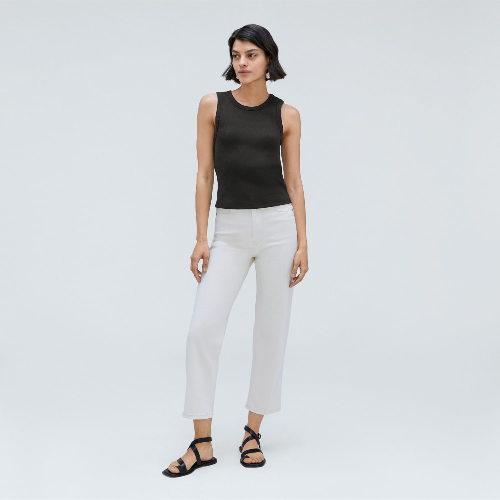The Ribbed Cutout Tank | Black