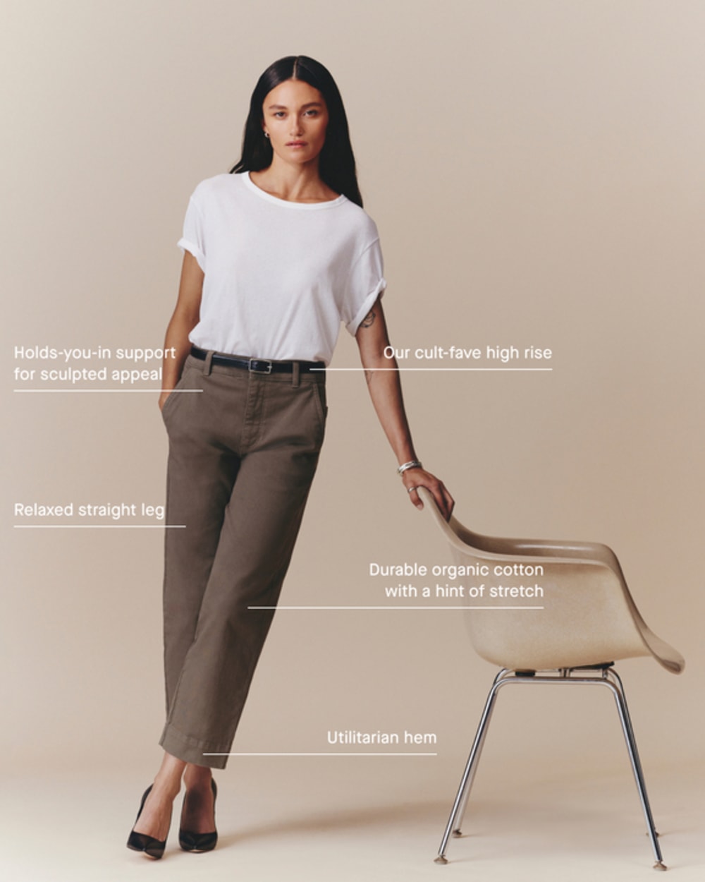 The Utility Straight-Leg Pant | Rosewood | 26.5" Inseam