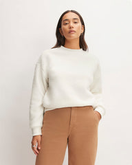 The ReNew Fleece Oversized Crew | Bone