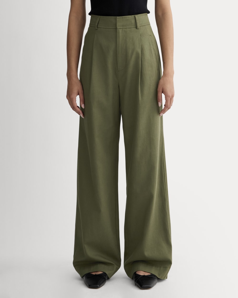 The Draper Pleated Pant in Buttersmooth | Kalamata | 30" Inseam