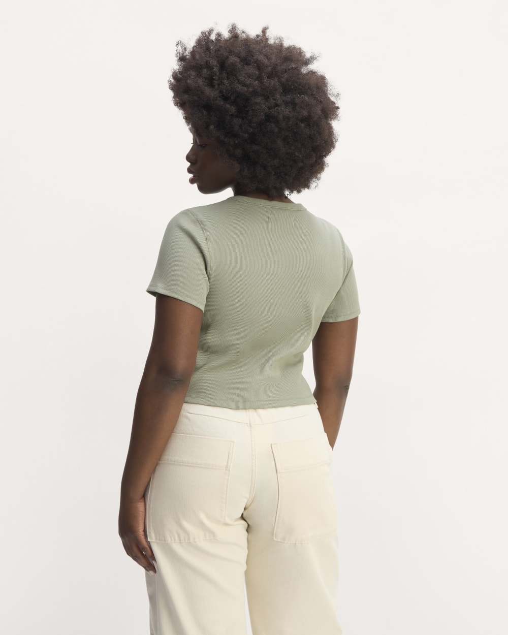 The '90s Rib Tee | Sage Green
