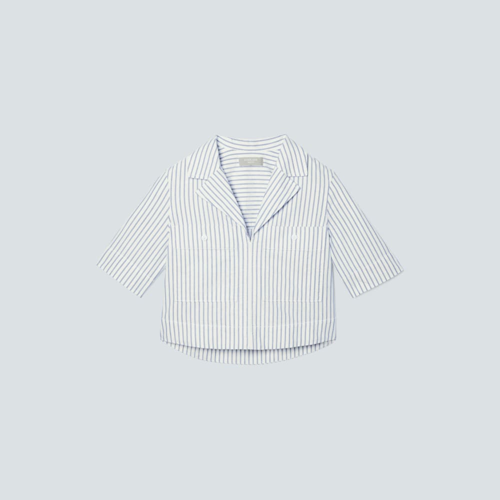 The Oxford Popover | Deep Blue / Canvas