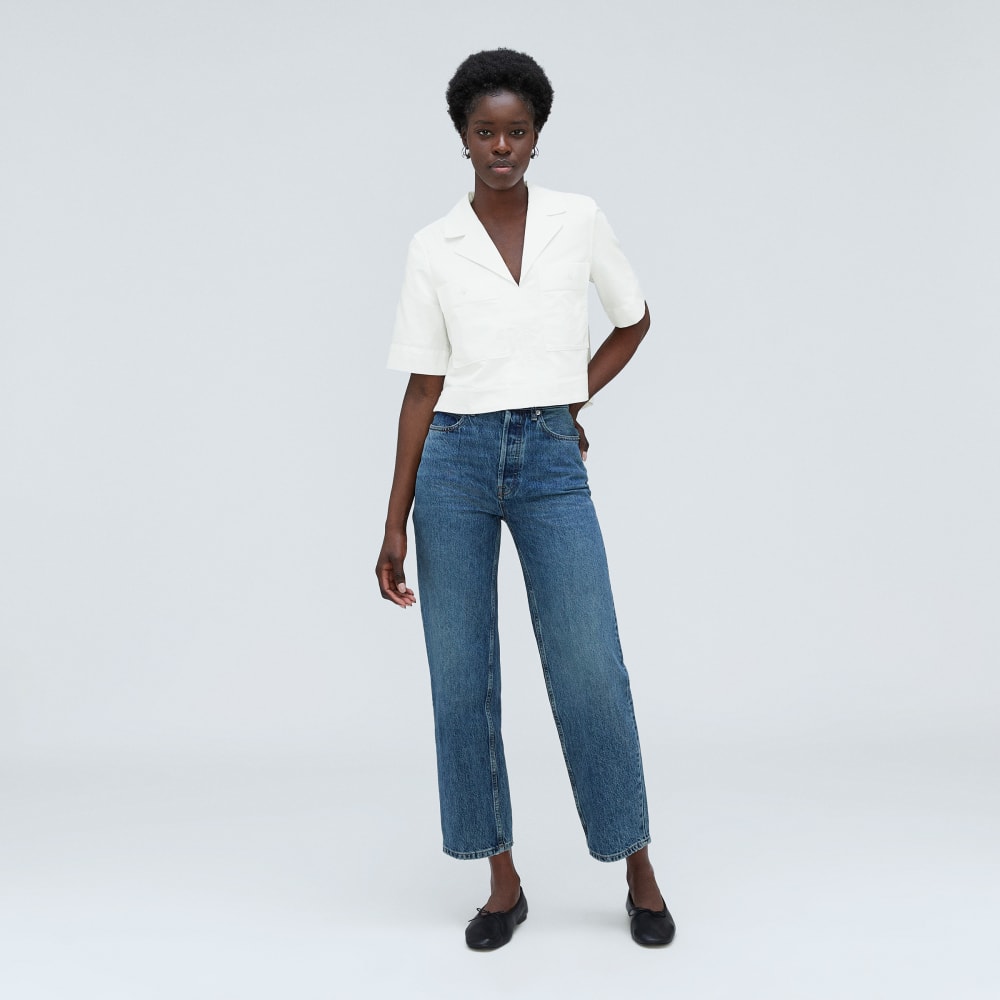 The Oxford Popover | White