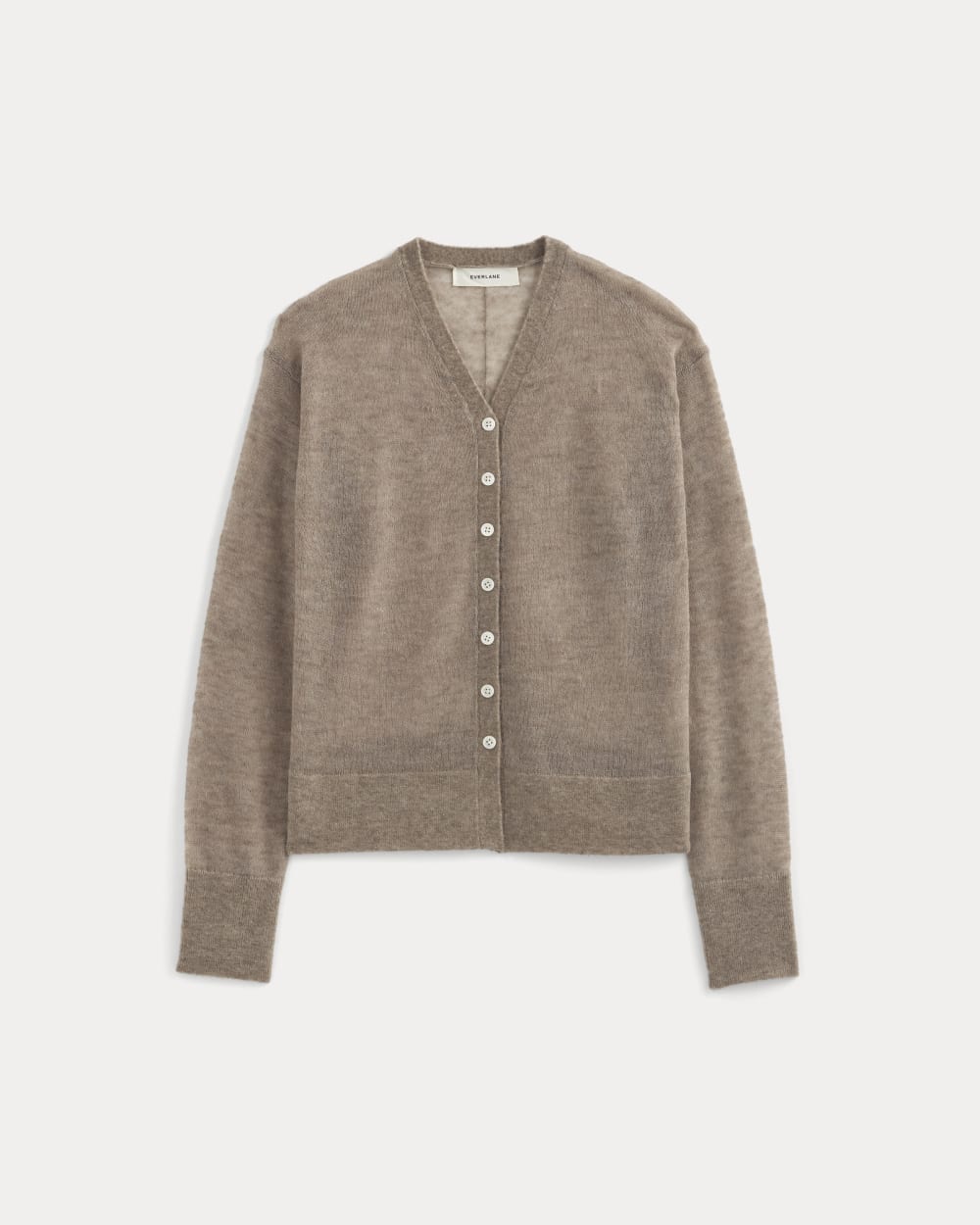 The Air Alpaca ™ High V Cardigan | Heathered Chocolate Chip