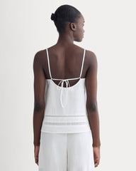 The Lace Trim Tank | White