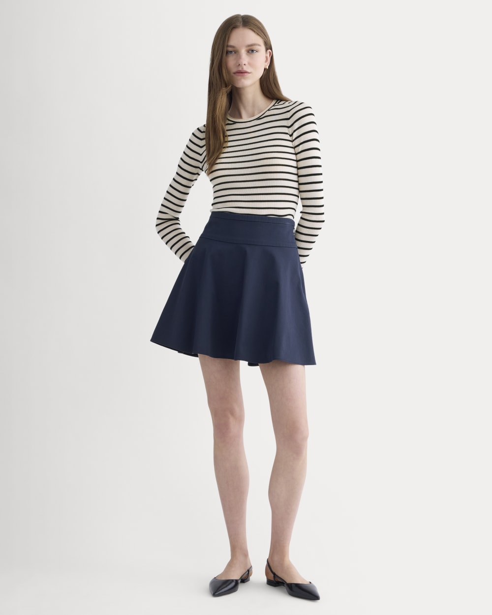 The Circle Mini Skirt | Navy