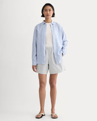 The Seersucker Pull-On Short | Dutch Blue / Natural